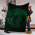 Seahorse Polynesian Blanket - Polynesian Tattoo Green 6
