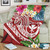 Polynesian Hawaii Kanaka Maoli Premium Blanket - Summer Plumeria (Red) 2