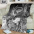 Polynesian Hawaii Custom Personalised Premium Blanket - Kanaka Maoli  Humpback Whale with Tropical Flowers (White) 2