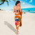 Samoa Polynesian Sarong - Orange Floral With Seal 3