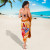 Tahiti Polynesian Custom Personalised Sarong - Orange Floral With Seal 3 Tahiti Polynesian Custom Personalised Sarong - Orange Floral With Seal 3