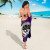Federated States of Mariana Sarong - Tribal Flower With Special Turtles Purple Color 3