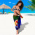 Tahiti Sarong - Tropical Leaf Rainbow Color 2