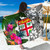 Fiji Sarong White - Turtle Plumeria Banana Leaf 1