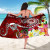 FSM Custom Personalised Sarong - Turtle Plumeria (Red) 5