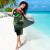 Nauru Polynesian Sarong - Green Turtle Hibiscus 4