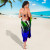 New Caledonia Sarong - Tropical Leaf Rainbow Color 3