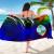 Guam Sarong - Tropical Leaf Rainbow Color 5