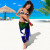 Hawaii Polynesian Sarong - Tropical Leaf Rainbow Color 2