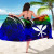 Hawaii Polynesian Sarong - Tropical Leaf Rainbow Color 5
