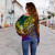 Palau Custom Personalised Women Off Shoulder Sweater - Rainbow Polynesian Pattern 4