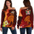 Fiji Custom Personalised Women Off Shoulder Sweater - Tribal Tuna Fish 4