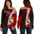 Tonga Polynesian Custom Personalised Women Off Shoulder Sweater - Coat Of Arm With Hibiscus 1