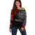 Kosrae Polynesian Personalised Women Off Shoulder Sweater - Polynesian Chain Style 1