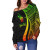 New Caledonia Custom Personalised Women Off Shoulder Sweater - Reggae Polynesian Tentacle Tribal Pattern 2