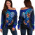 Marshall Islands Custom Personalised Women Off Shoulder Sweater - Vintage Tribal Moutain Crest 1