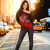 Chuuk Women Off Shoulder Sweater - Polynesian Hook And Hibiscus (Red) 1