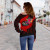 Chuuk Women Off Shoulder Sweater - Polynesian Hook And Hibiscus (Red) 4