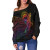 Northern Mariana Islands Women Off Shoulder Sweater - Butterfly Polynesian Style 2