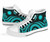 Nauru High Top Canvas Shoes - Turquoise Tentacle Turtle 8