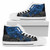 Tahiti Polynesian High Top Shoes - Blue Turtle Hibiscus Flowing 6