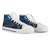 Tahiti Polynesian High Top Shoes - Blue Turtle Hibiscus Flowing 7