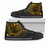 Cook Islands High Top Shoes - Cross Style Gold Color 1