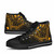 Cook Islands High Top Shoes - Cross Style Gold Color 5