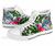 Federated States of Micronesia High Top Shoes White - Turtle Plumeria Banana Leaf 8