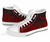 Pohnpei State High Top Shoes - Red Color Symmetry Style 3
