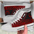 Pohnpei State High Top Shoes - Red Color Symmetry Style 5