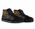 Polynesian Hawaii (Kanaka Maoli) High Top Shoes - Gold Hibiscus Turtle Flowing 2