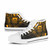 Tuvalu High Top Shoes - Cross Style Gold Color 10