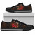 Polynesian Hawaii Low Top Shoes - Humpback Whale with Hibiscus (Golden) 1 Polynesian Hawaii Low Top Shoes - Humpback Whale with Hibiscus (Golden) 1