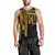 Kosrae Personalised Men Tank Top - Kosrae Seal In Heartbeat Patterns Style (Gold) 4