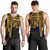 Kosrae Personalised Men Tank Top - Kosrae Seal In Heartbeat Patterns Style (Gold) 5