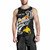 Papua New Guinea Custom Personalised Men Tank Top- PNG Seal Polynesian Patterns Plumeria (Black) 2