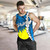 Palau Polynesian Men Tank Top - Tribal Wave Tattoo Flag Style 4