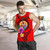Tahiti Polynesian Custom Personalised Men Tank Top - Floral With Seal Red 4