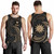 Nauru Polynesian Men Tank Top - Gold Tribal Wave 1