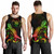 Niue Polynesian Men Tank Top - Turtle With Blooming Hibiscus Reggae 4