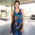 Chuuk Custom Personalised Women Racerback Tank - Vintage Tribal Mountain 5
