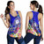 Kosrae Women Racerback Tank - Turtle Plumeria (Blue) 4