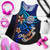 Marshall Islands Custom Personalised Women Racerback Tank - Vintage Tribal Mountain Crest 1