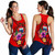 Samoa Polynesian Custom Personalised Women Racerback Tank - Floral With Seal Red 1
