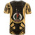Vanuatu T-Shirt - Vanuatu Coat Of Arms Polynesian Tattoo Gold Style