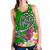 Polynesian Women Racerback Tank - Turtle Plumeria Green Color 2