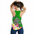 Polynesian Women Racerback Tank - Turtle Plumeria Green Color 3