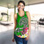 Polynesian Women Racerback Tank - Turtle Plumeria Green Color 5