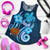 Papua New Guinea Women Racerback Tank - Turtle and Tribal Tattoo Of Polynesian 1